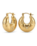 Golden Galaxy Huggie Hoops