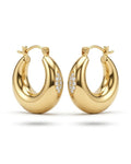 Glow Leaf Gold Chubby Hoops