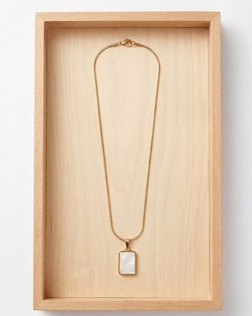 Carrara Marble Gold Pendant