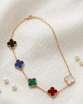 Multi-Gemstone Lucky Clover Chain