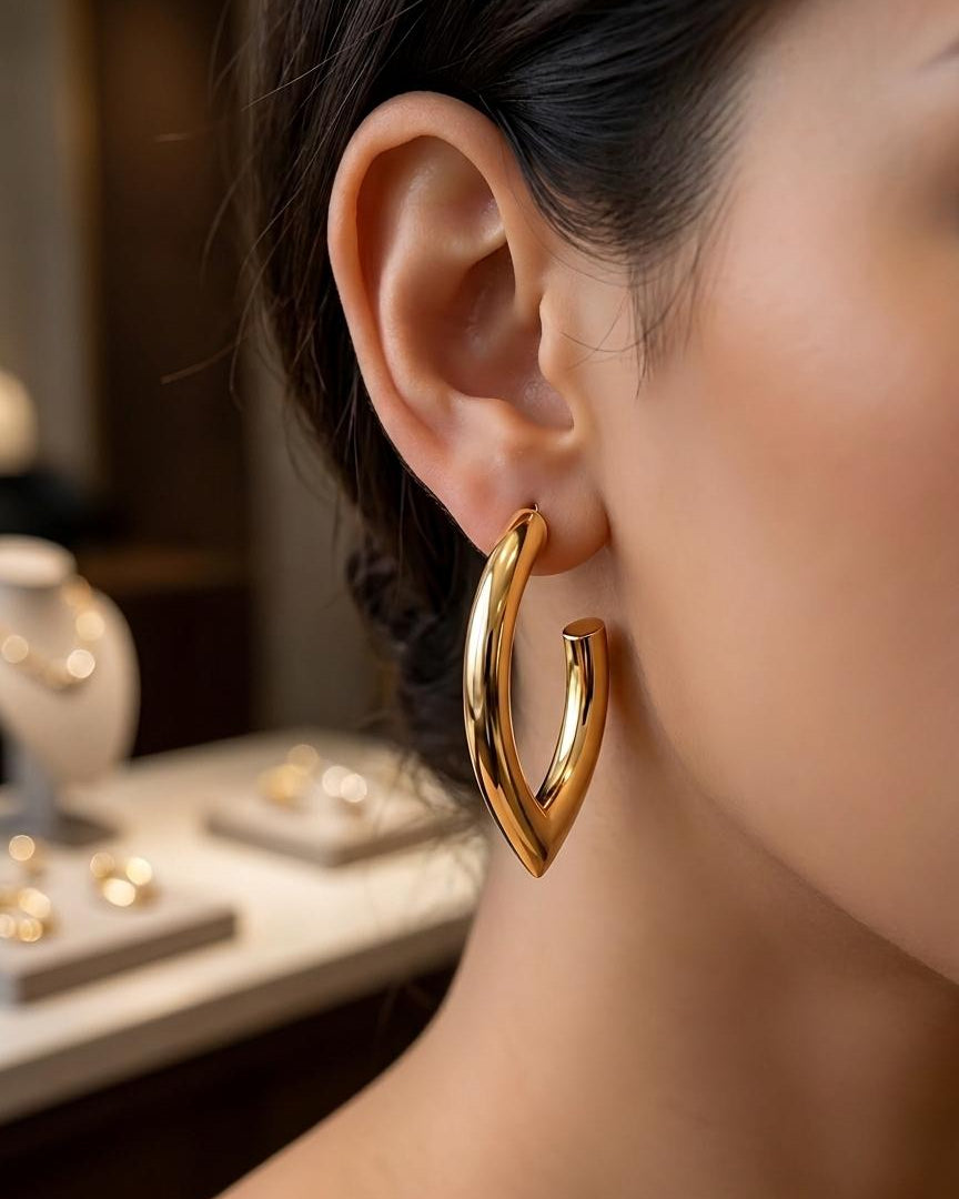 Luxe Architectural Drop Hoops