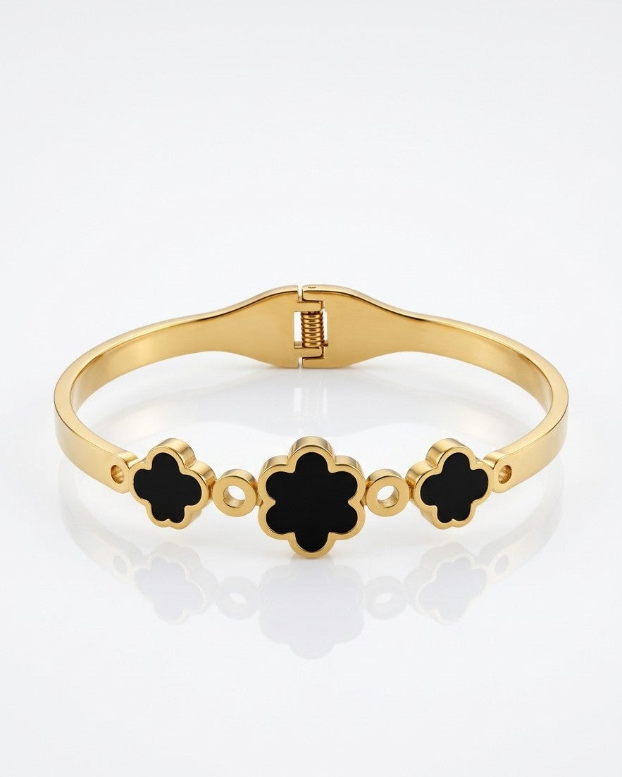 Midnight Clover Sparkle Bangle ✨