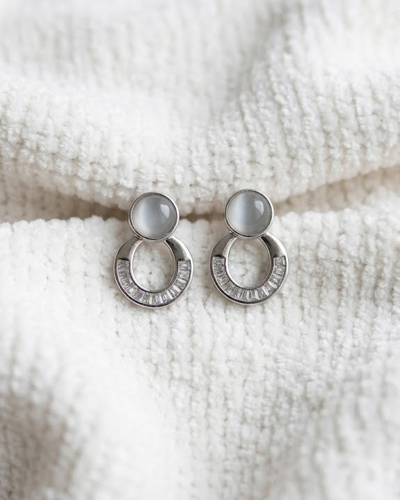 Celestial Silver Orbit Earrings