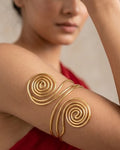 Golden Spiral Luxe Arm Cuff