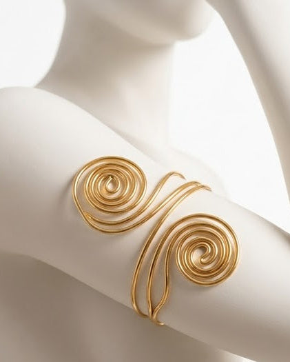 Golden Spiral Luxe Arm Cuff